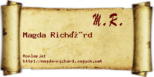 Magda Richárd névjegykártya