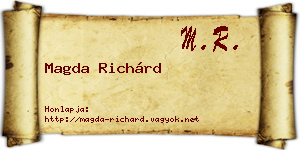 Magda Richárd névjegykártya